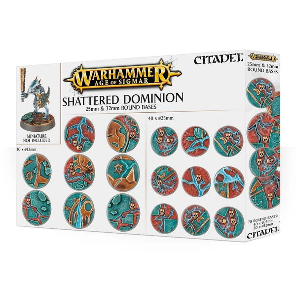 Shattered Dominion : socles ronds de 25 et 32mm