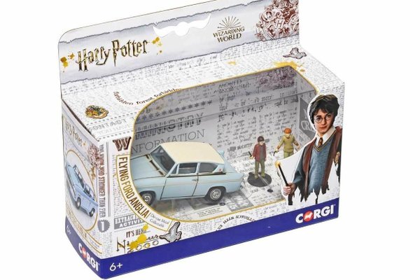 Harry Potter  Ford Anglia volante échelle 1:43 avec personnages Harry et Ron