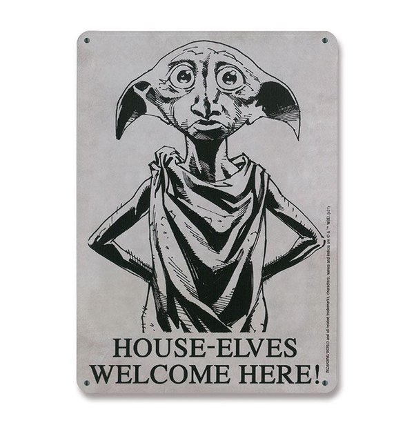 Harry Potter panneau métal House-Elves 15 x 21 cm